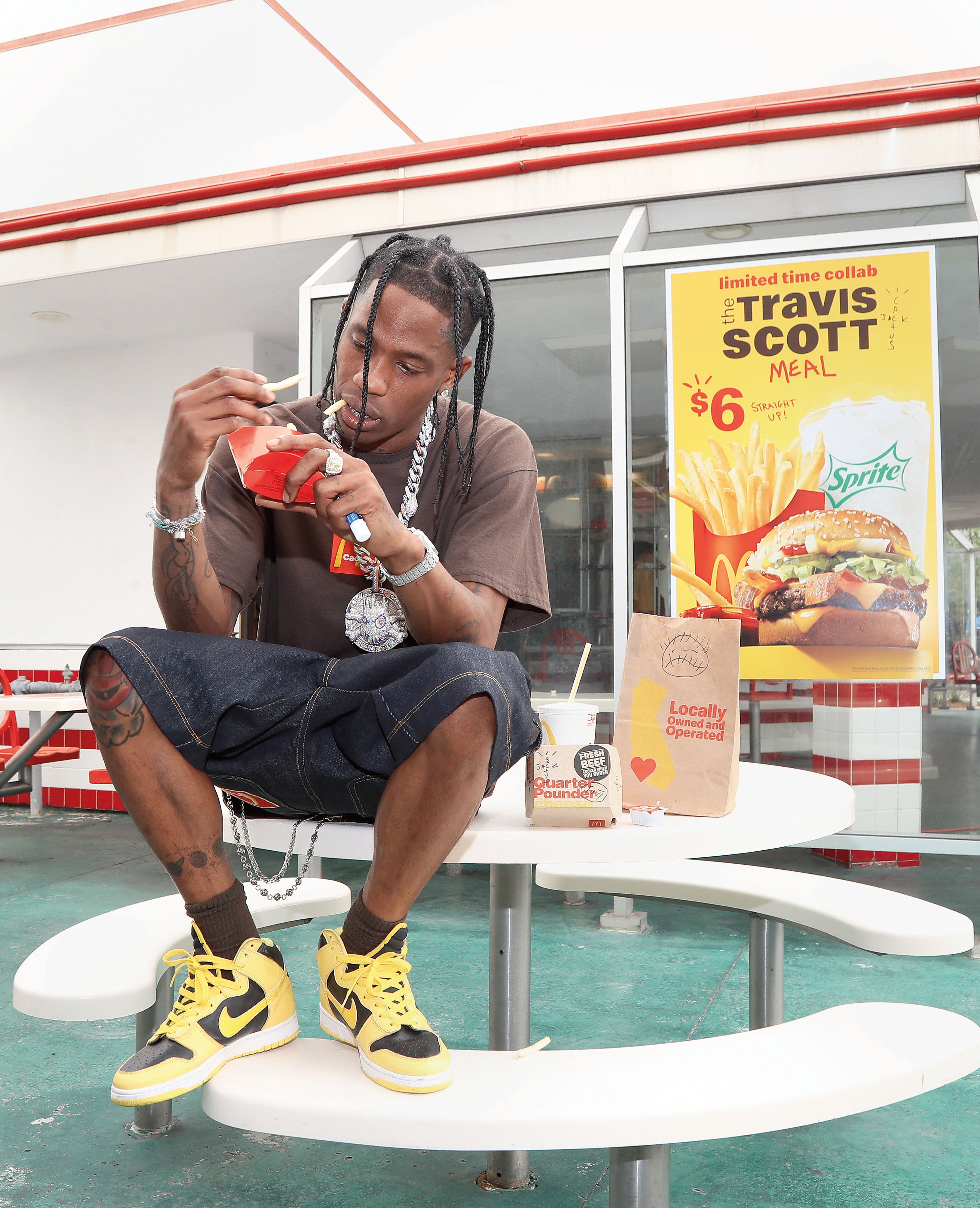 Travis Scott eating McDonald's