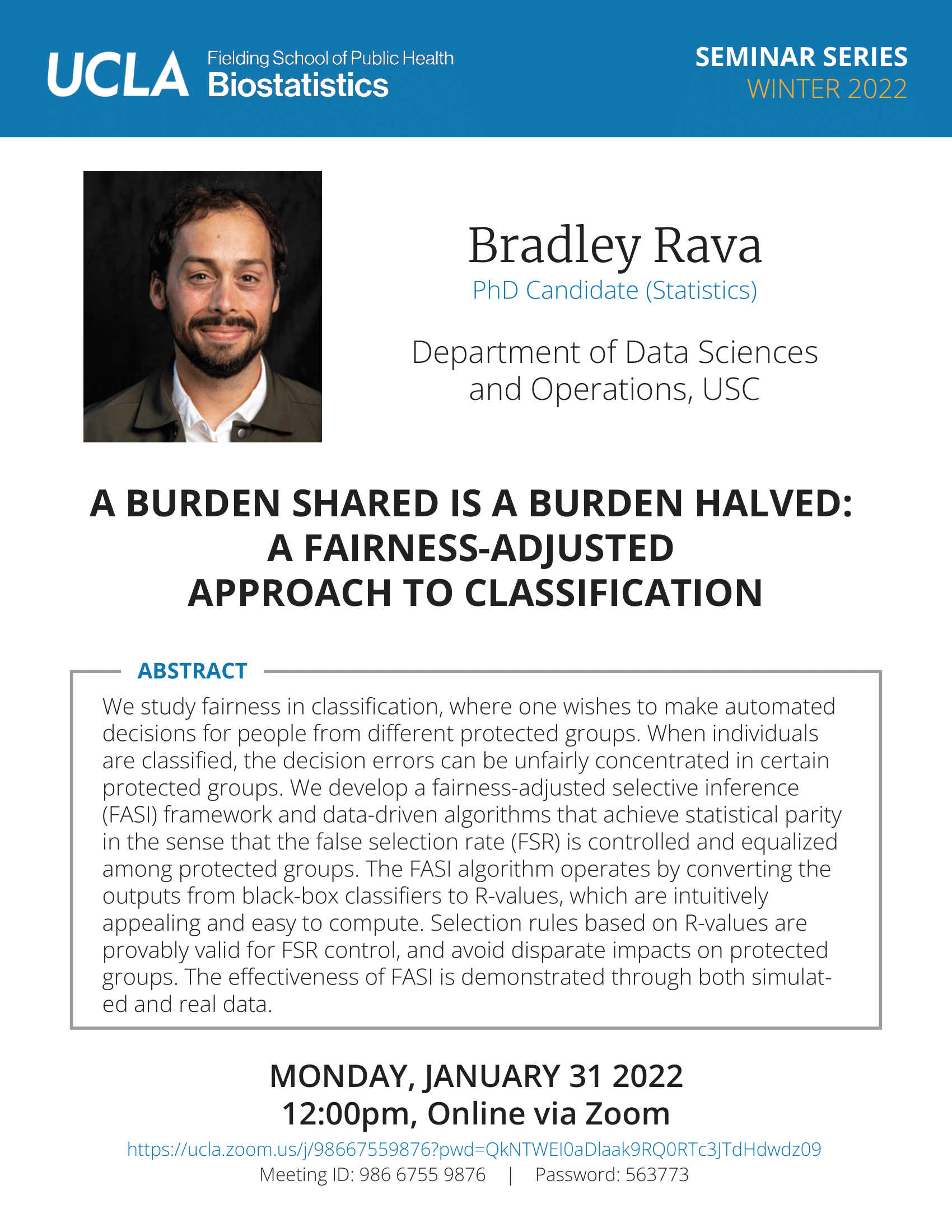 Bradley Rava Seminar Flyer 1-31-22