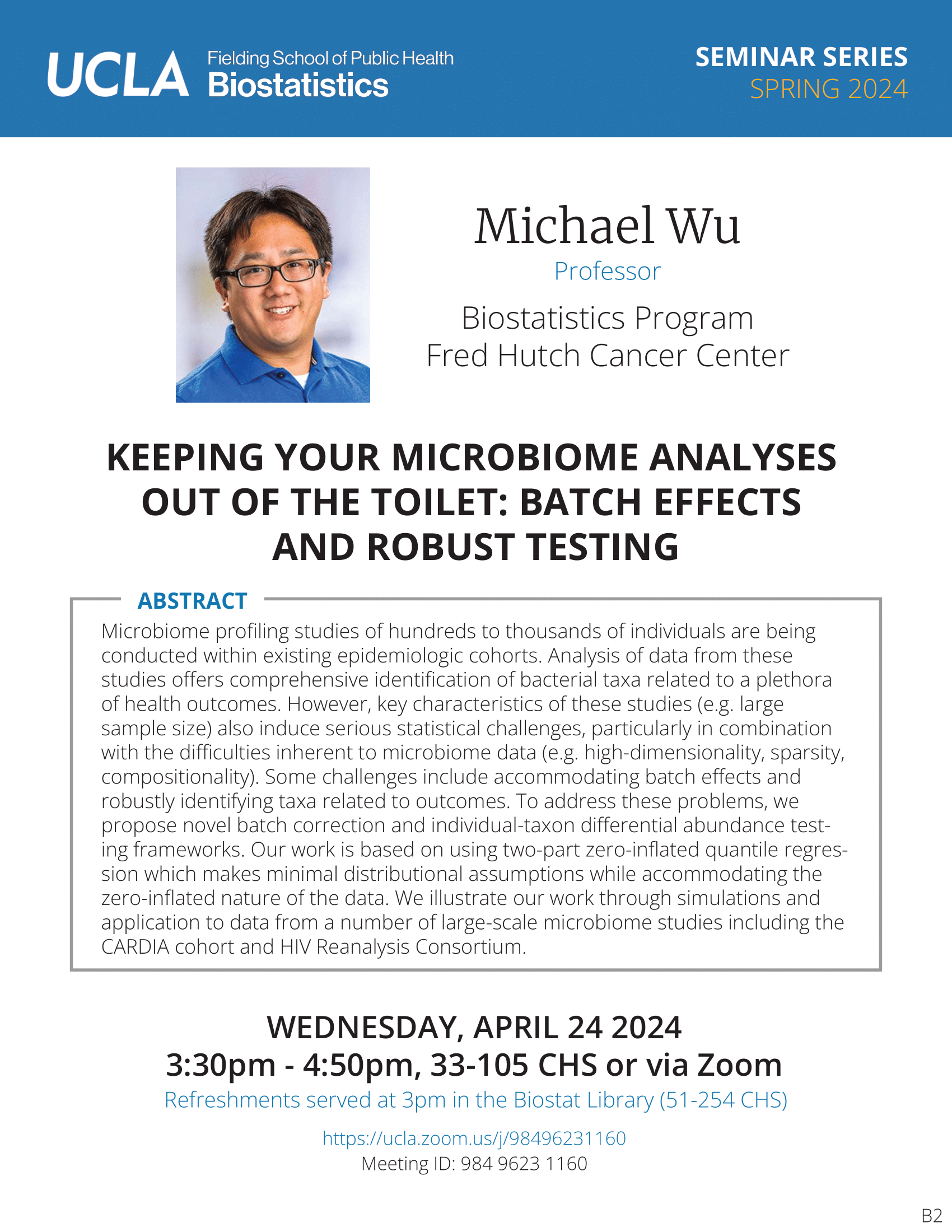 Michael Wu Seminar Flyer 4-24-24