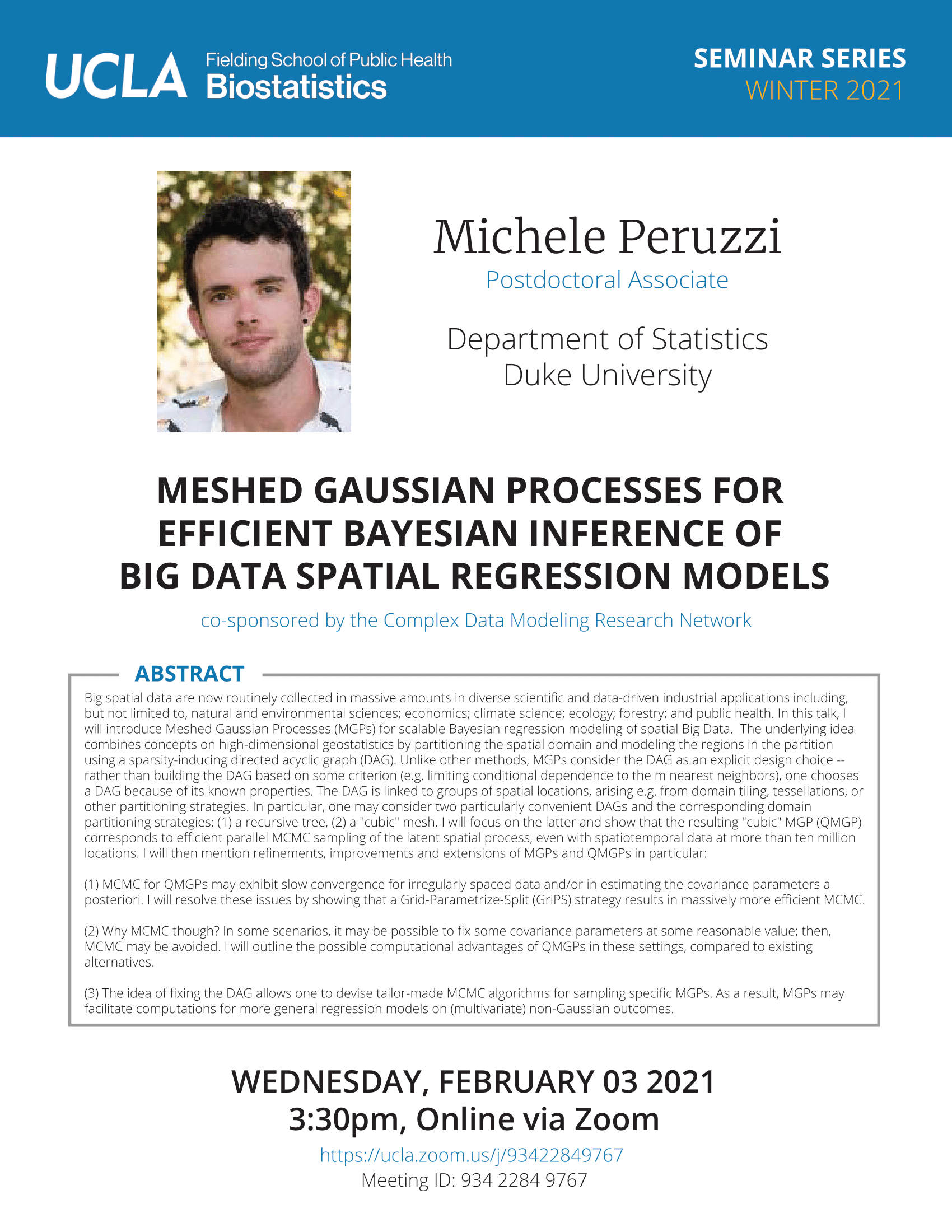 Michele Peruzzi Seminar Flyer 2-3-21