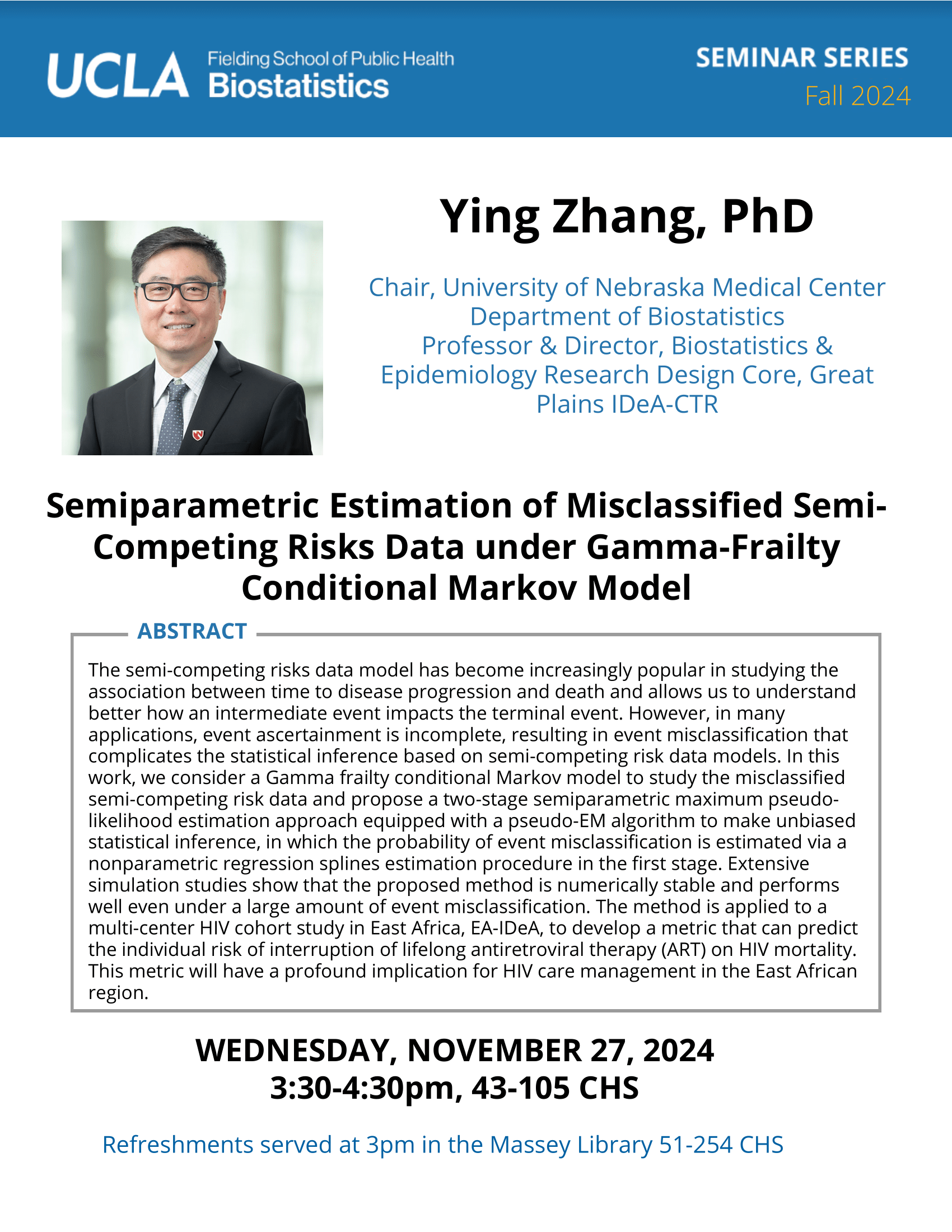 Ying Zhang Seminar Flyer 11-27-24