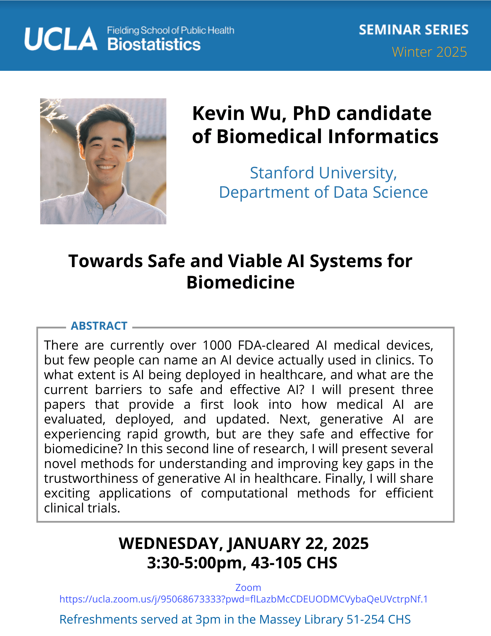 Kevin Wu Seminar Flyer 1-22-25