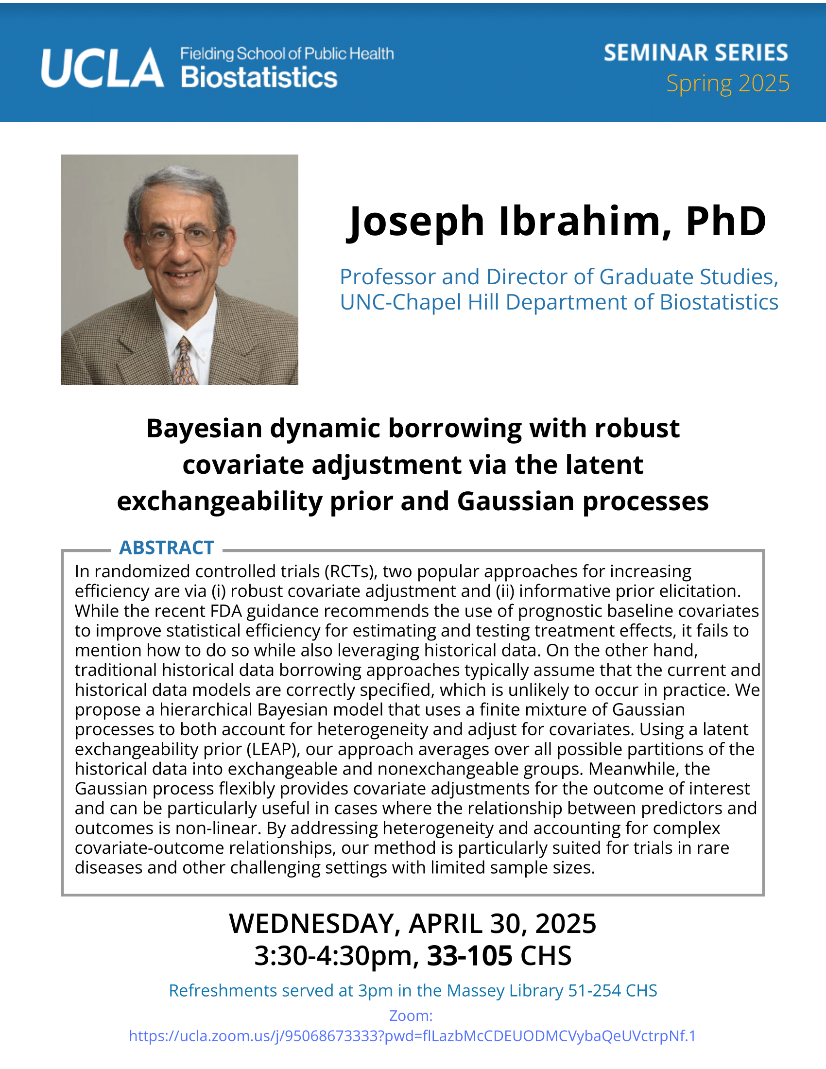 Joseph Ibrahim Seminar Flyer 4-30-25