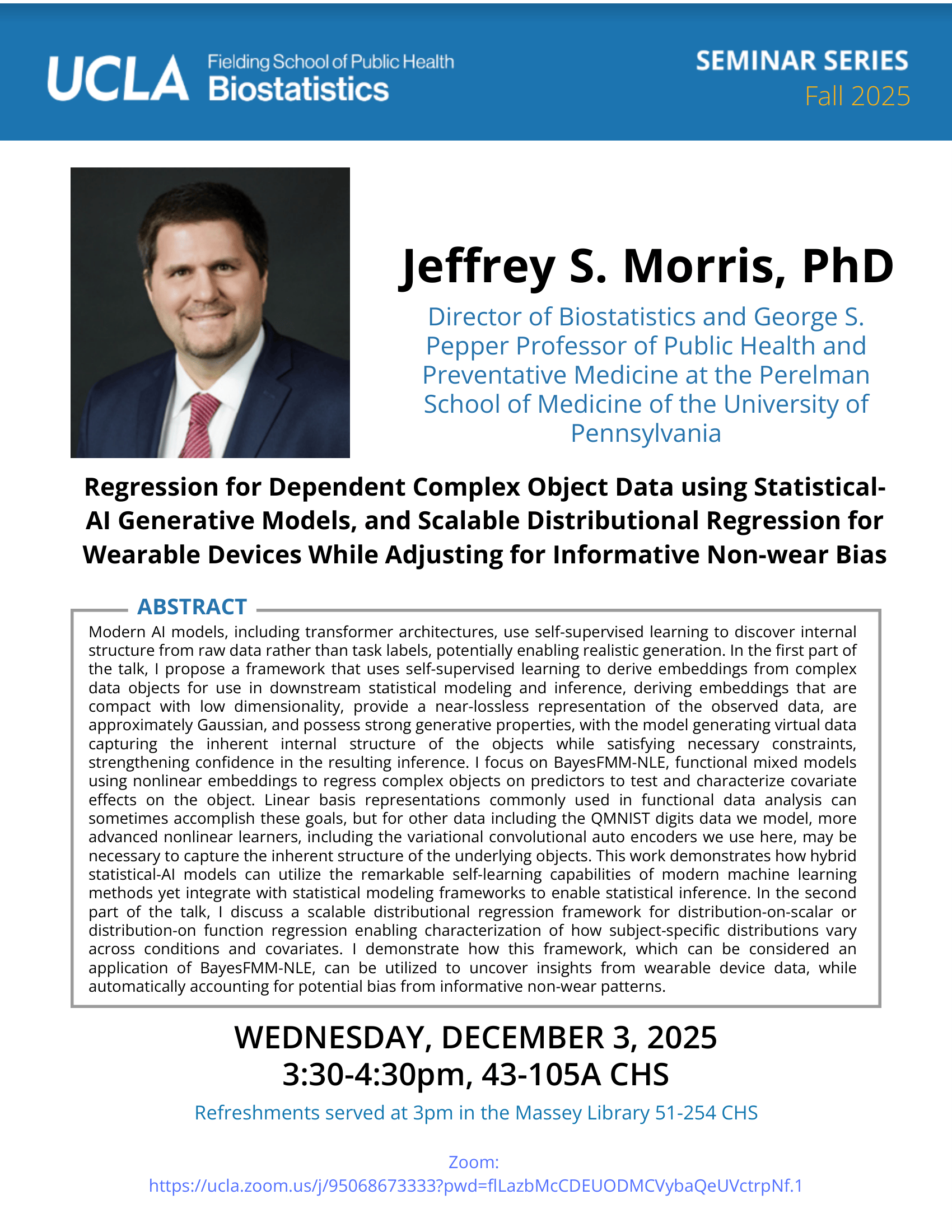 Jeffrey Morris Seminar Flyer 12-3-25
