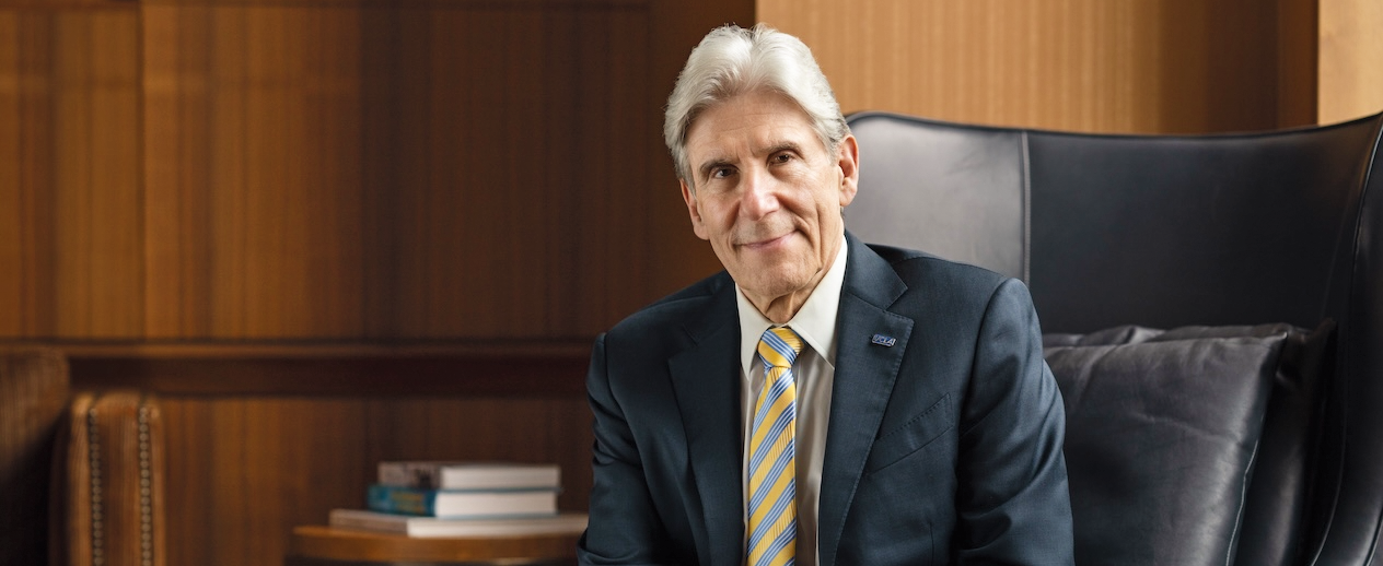 Chancellor Julio Frenk sitting in office