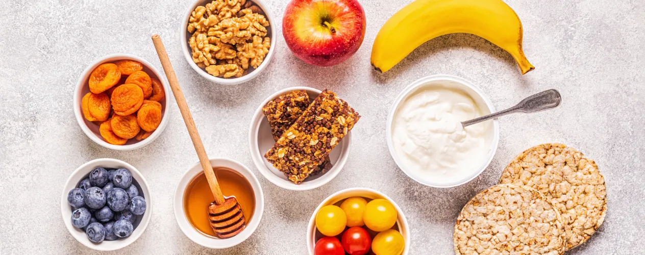 Table filled with nutritious snacks