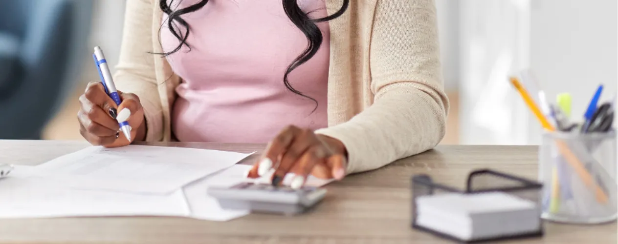 Individual filling out paperwork