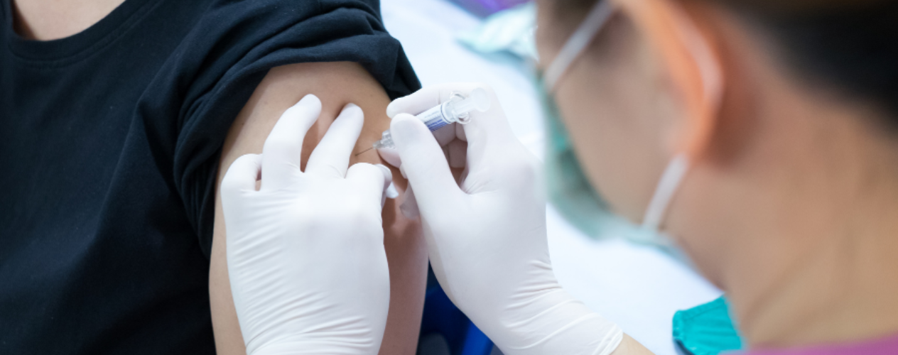 Vaccine being administered