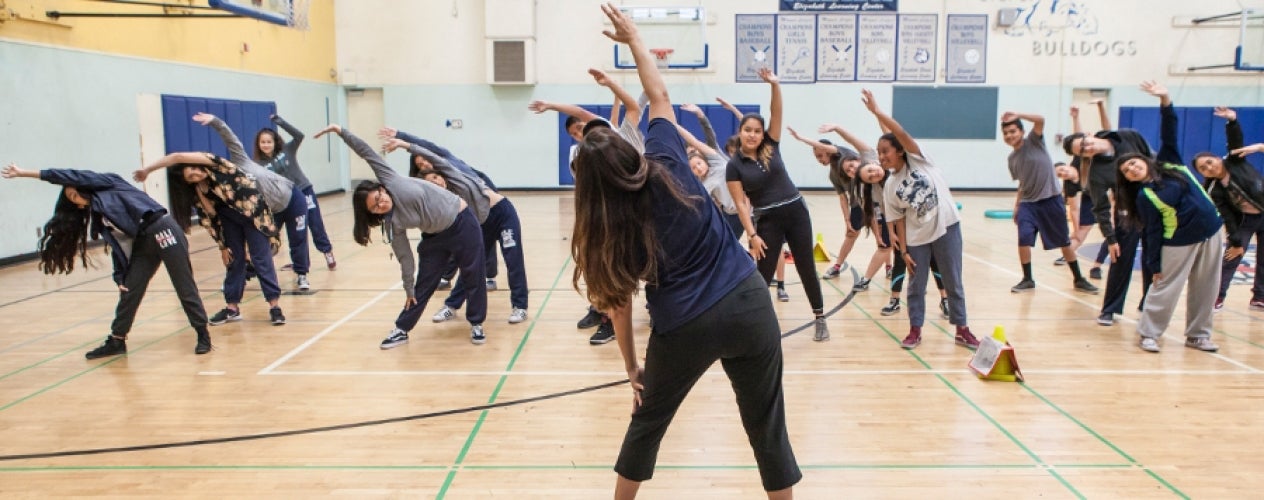 Group exercise class at UCLA