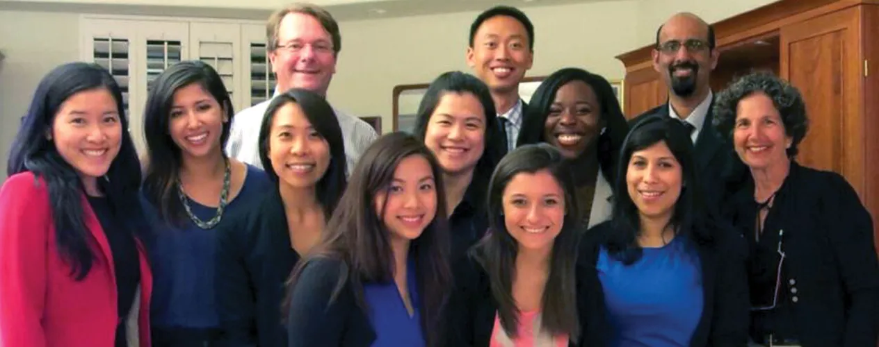 Gerald Kominski with his students