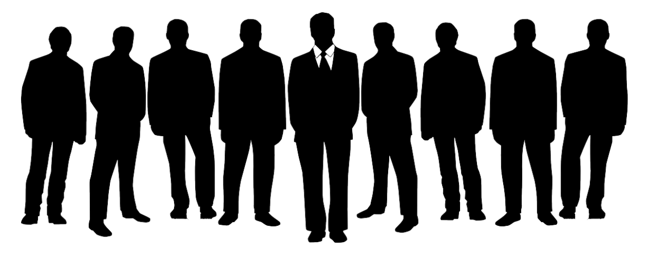 silhouette of men