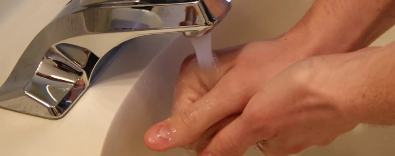 washing hands