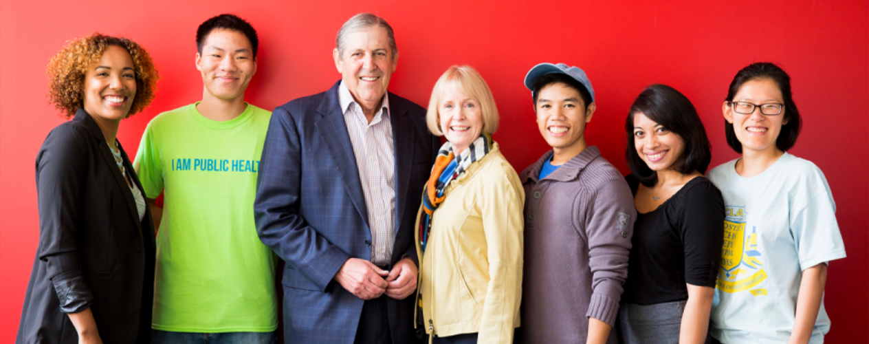 Jonathan and Karin Fielding with students