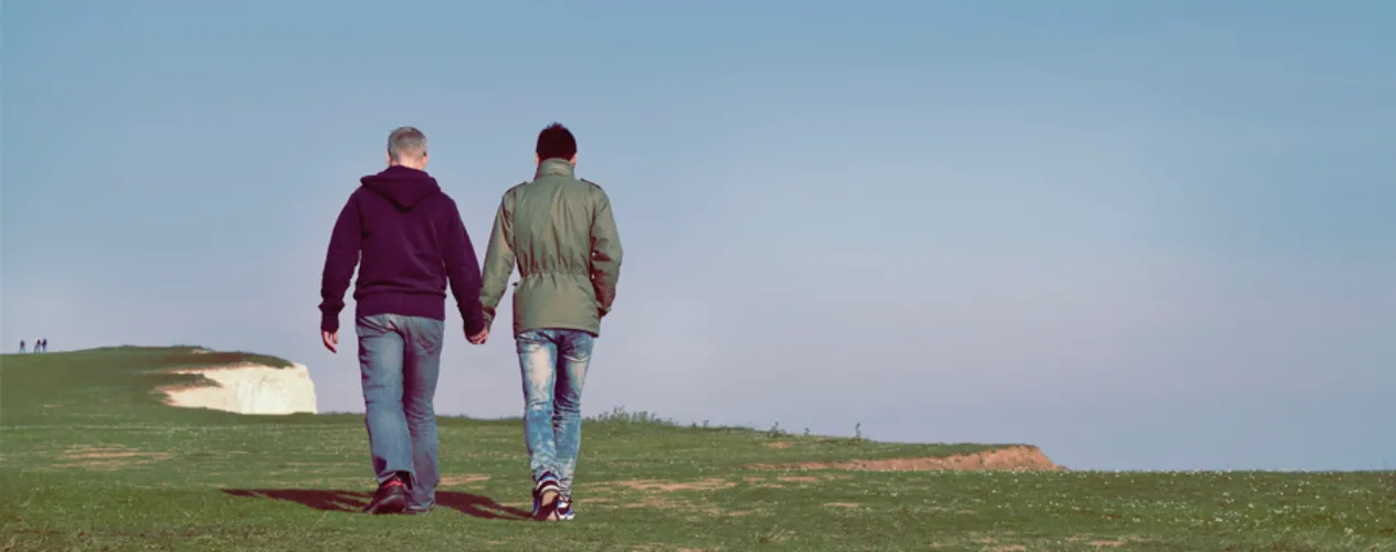 couple holding hands