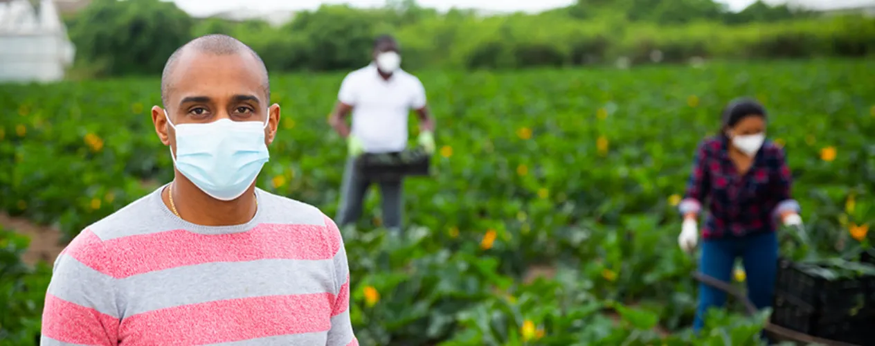 man wearing mask