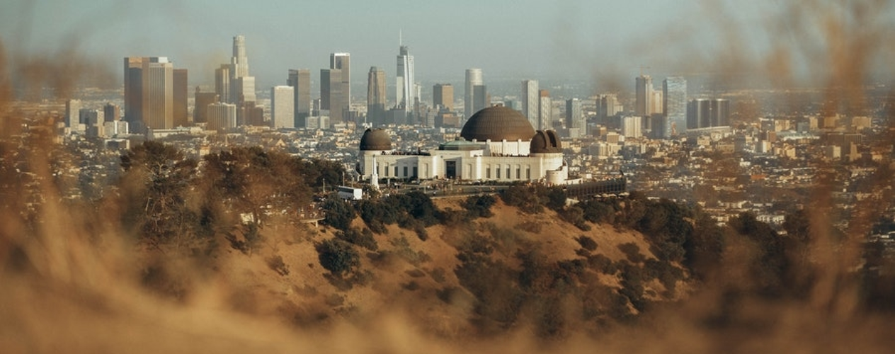 Griffith Observatory with LA skyline
