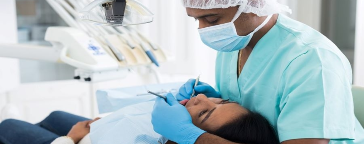 dentist working on patient