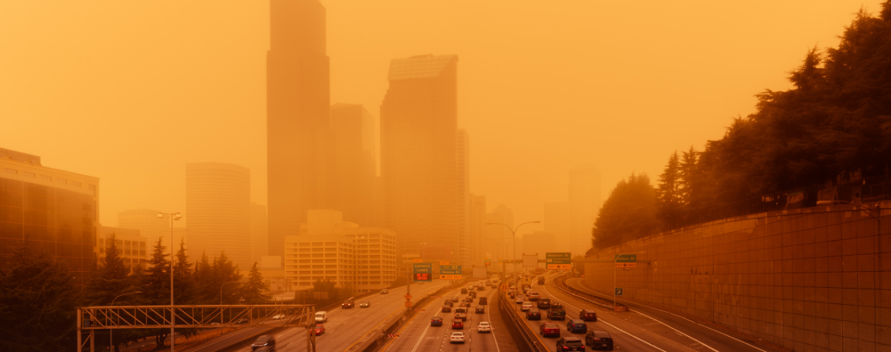 los angeles skyline smoke