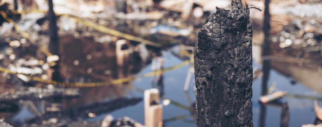 post-fire debris