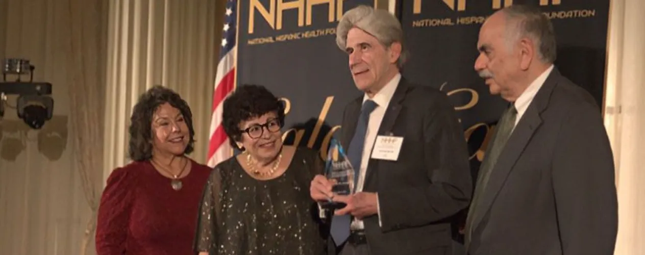Dr. Julio Frenk, distinguished professor in UCLA Fielding's Department,ent of Health Policy and Management, recognized by National Hispanic Health Foundation.