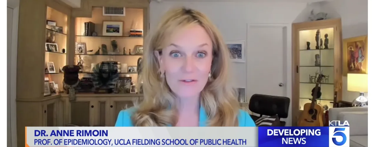 KTLA-TV in Los Angeles interviewed Dr. Anne Rimoin about vaccines.
