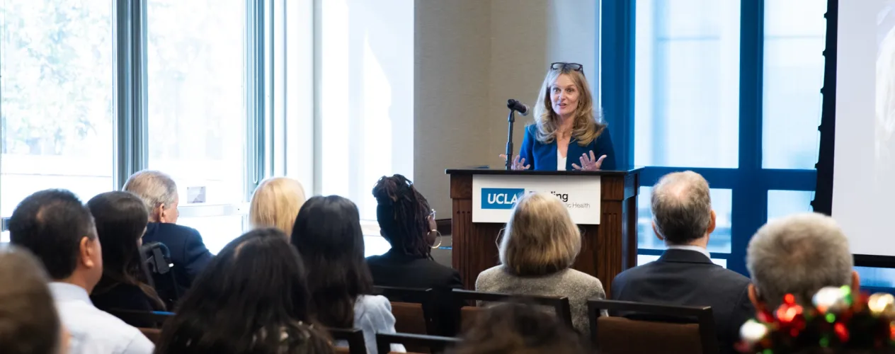 Dr. Anne Rimoin, Gordon-Levin Endowed Chair in Infectious Diseases and Public Health, recognized as distinguished alum by UCLA Fielding School of Public Health