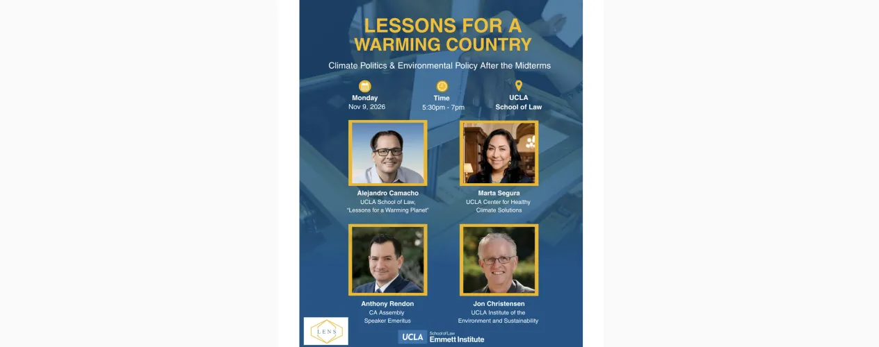 "Lessons for a Warming Country: Climate Politics & Environmental Policy After the Midterms"