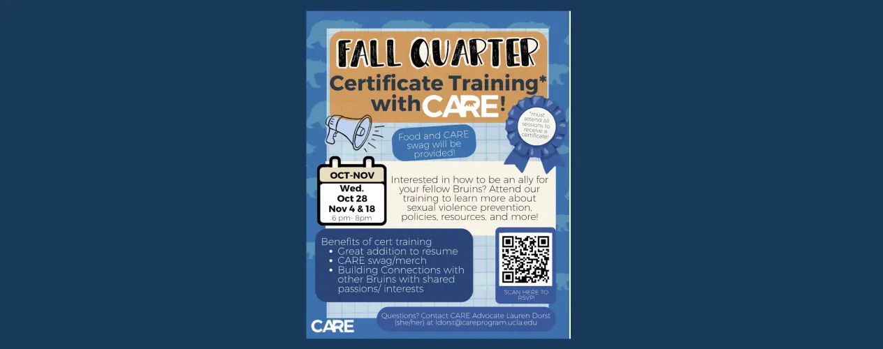 Campus Advocacy Resources & Education (CARE) Fall Quarter Training