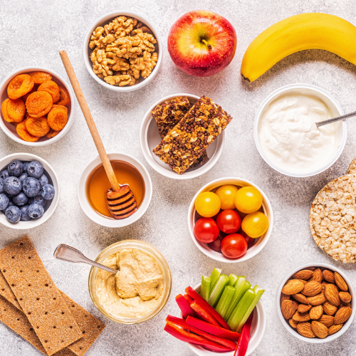 Table filled with nutritious snacks