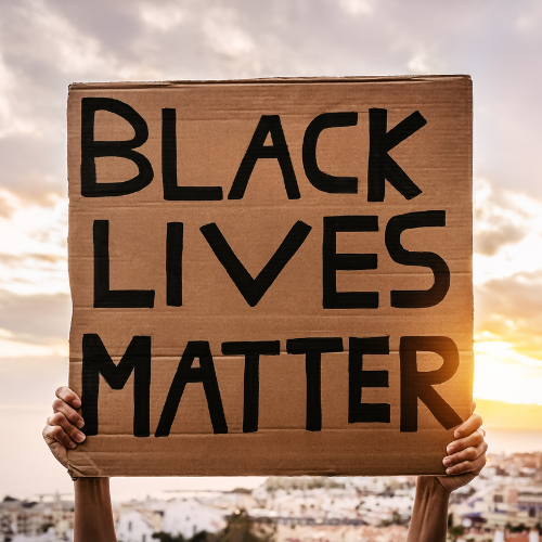 Sign reading: Black Lives Matter