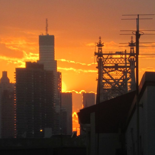 Los Angeles skyline sunset