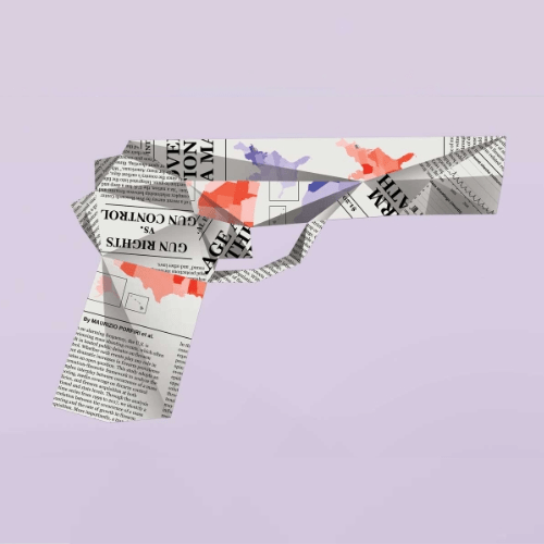 newsletter articles about gun control in the shape of a gun