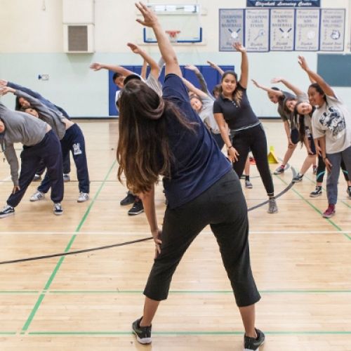 Group exercise class at UCLA