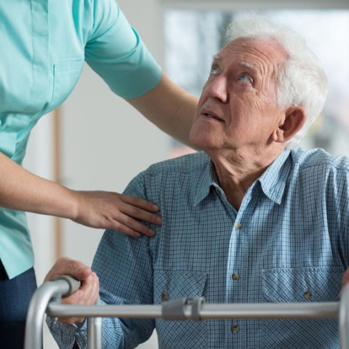 Elderly man in wheelchair 