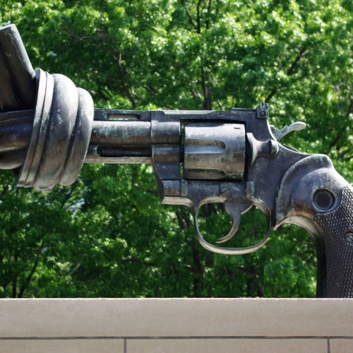 sculpture of a gun