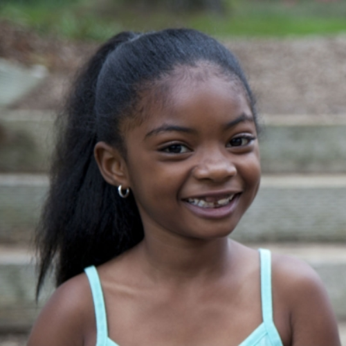 young girl smiling