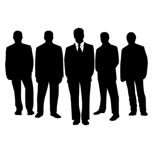 silhouette of men