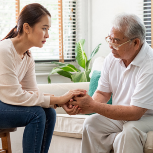 two people holding hands