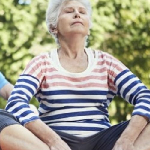 person meditating