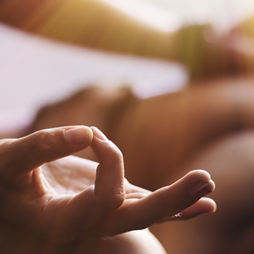 person meditating