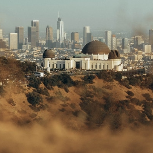 Griffith Observatory with LA skyline
