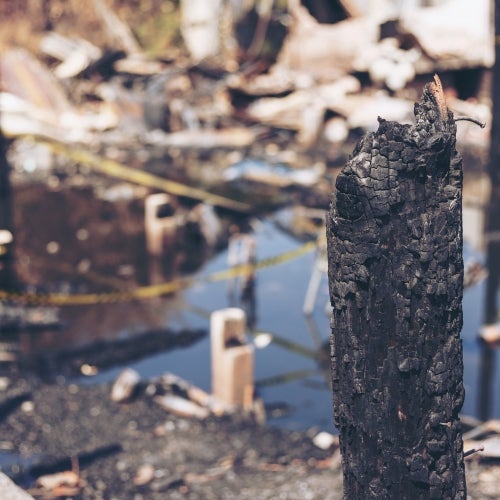 post-fire debris