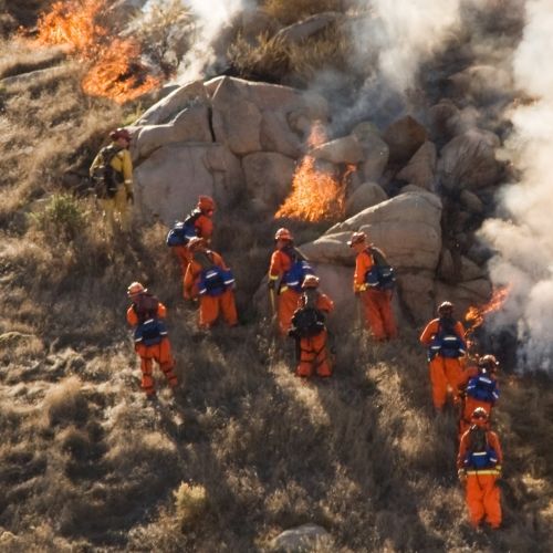Los Angeles Times | Forest Service firefighters can now wear breathing masks for some work on the fire line