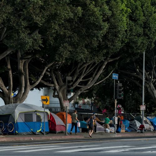 KPCC-FM | "Researchers estimate close to 6,000 unsheltered people live within a mile of Olympic venues”