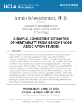 Armin Schwartzman Seminar Flyer 4-27-22