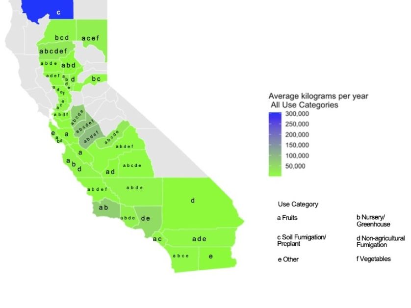University of California researchers find that pesticide recommended for phase out in 2005 is still in widespread use across state