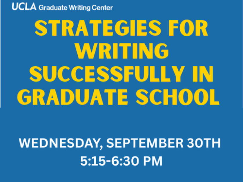 STRATEGIES FOR WRITING SUCCESSFULLY IN GRADUATE SCHOOL