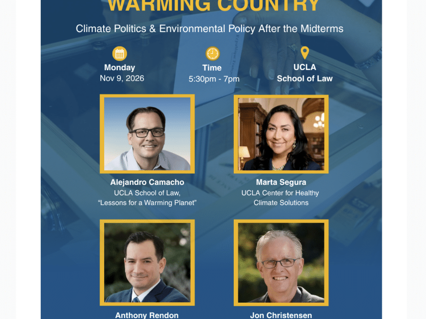 "Lessons for a Warming Country: Climate Politics & Environmental Policy After the Midterms"