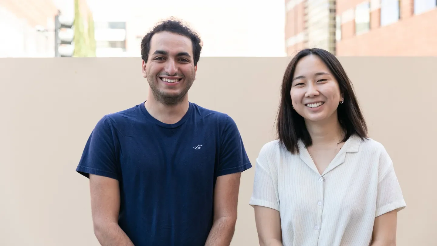 UCLA Fielding undergraduate minor students Noah Danesh and Victoria Li
