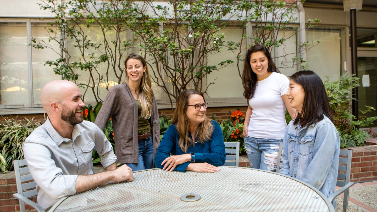 professor and students speaking